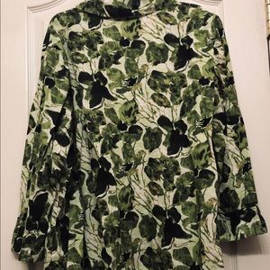 Womens blouse long sleeve green